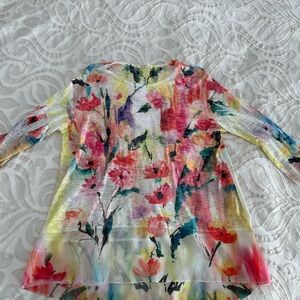 Jess and Jane Floral Multicolor Women's Top